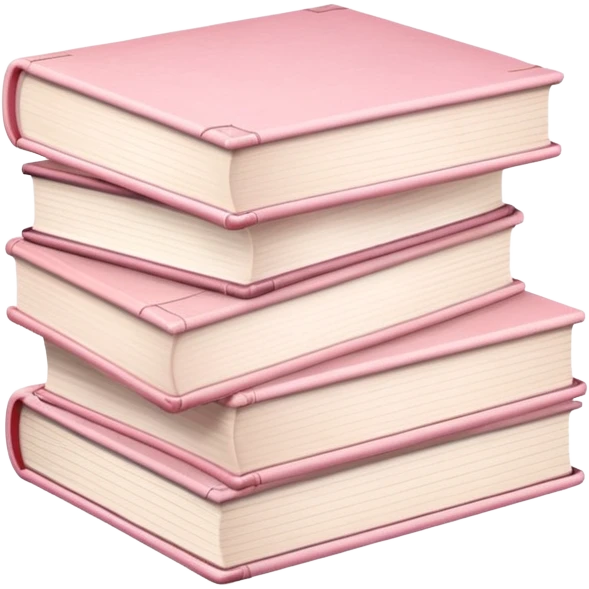 Stack of pastel pink books emoji