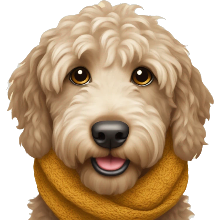 labradoodle-in-the-scarf emoji