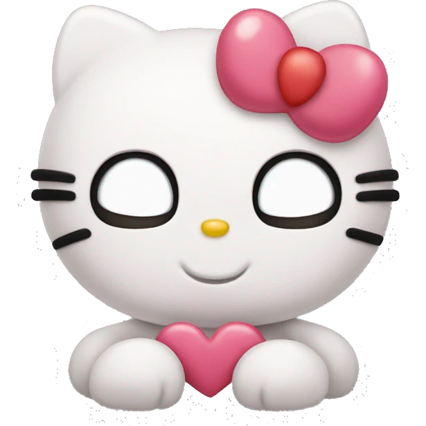 hello kitty with heart eyes  emoji