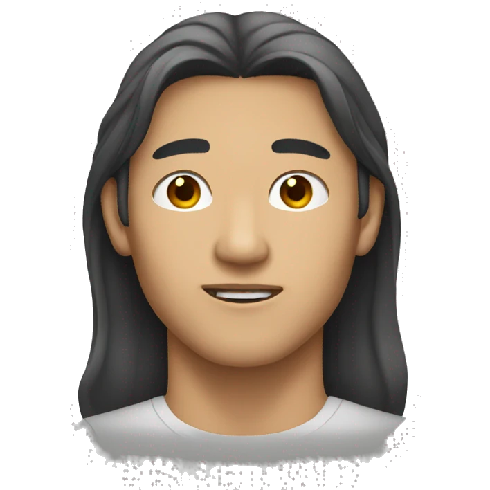 asian man with long hair and jawline emoji