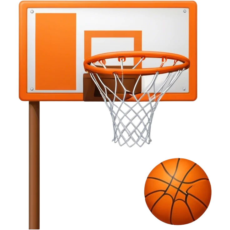 Orange flag with basketball in the middle emoji
