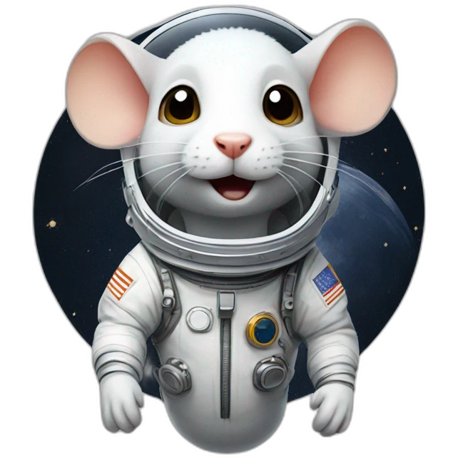 astronaut rat levitating emoji