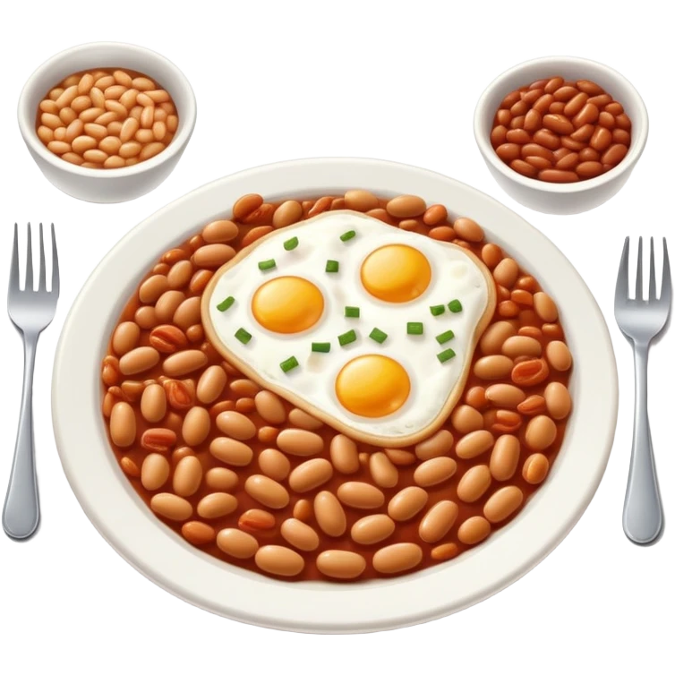 English breakfast with baked beans  emoji
