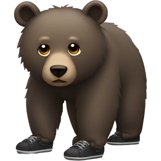 bear wearing spikes shoes emoji