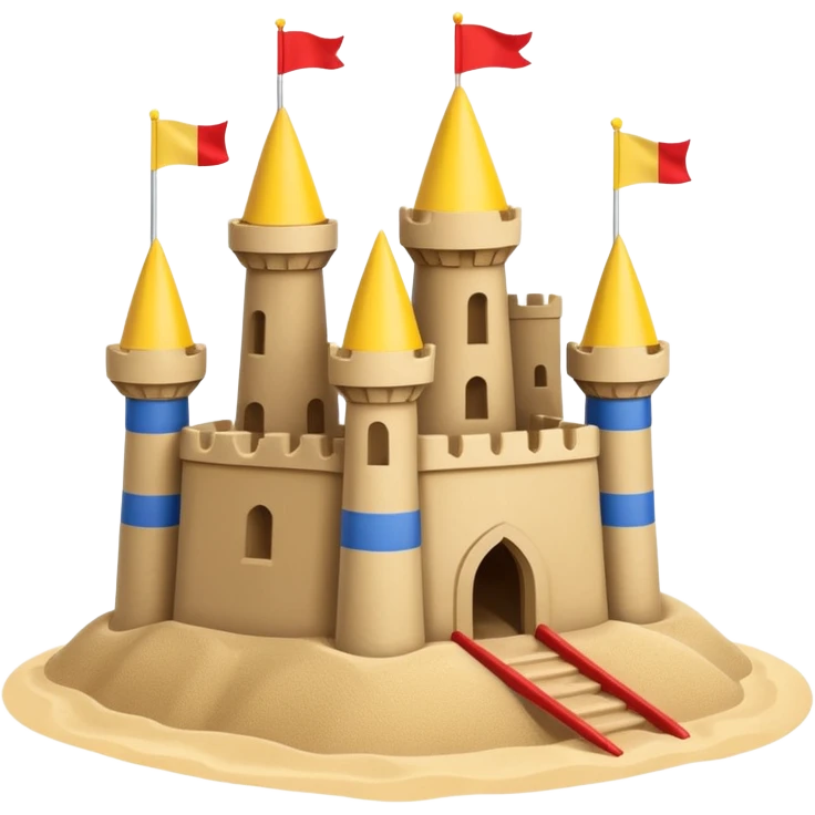sand castle on the beach emoji