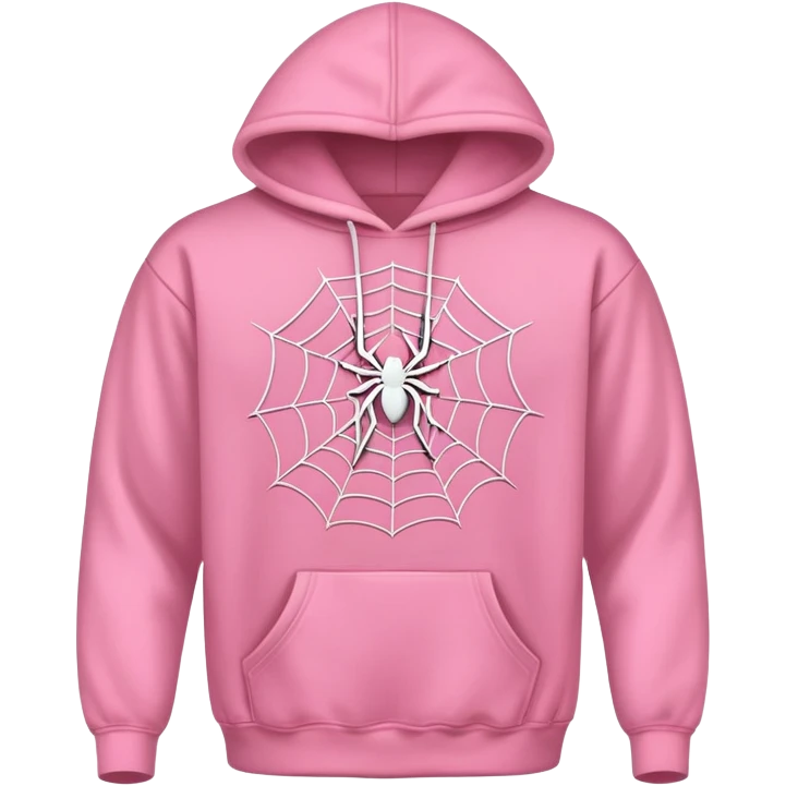 pink hoodie with a spider web on it emoji