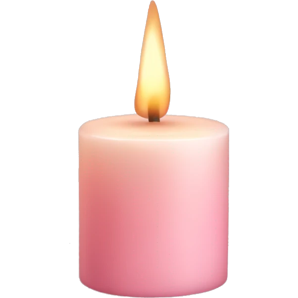Light pink fall candle emoji