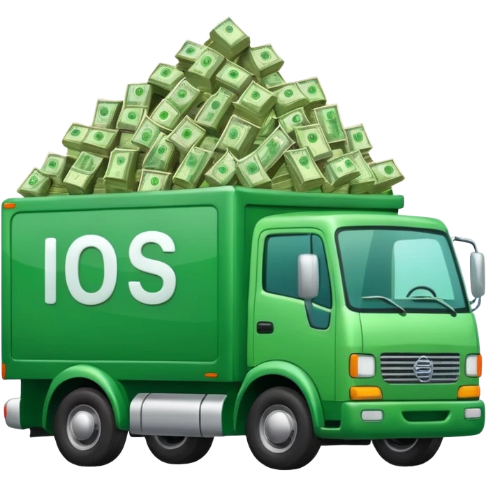 truck with money emoji