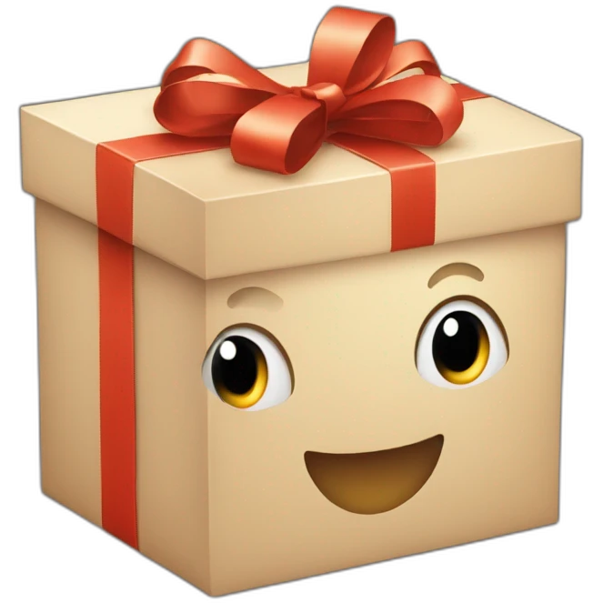 gift box with smile emoji