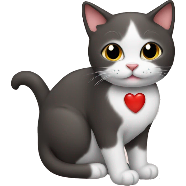 Cat with heart emoji