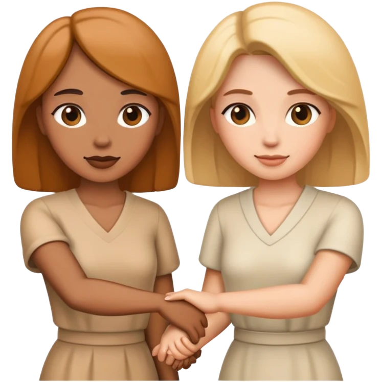two women holding hands emoji