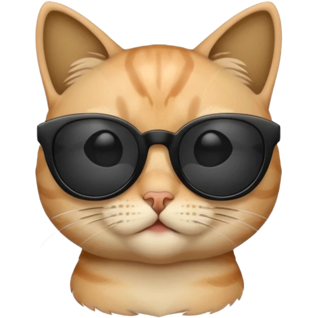 EMOJI GATO CON LENTES NEGRO DE SOL emoji
