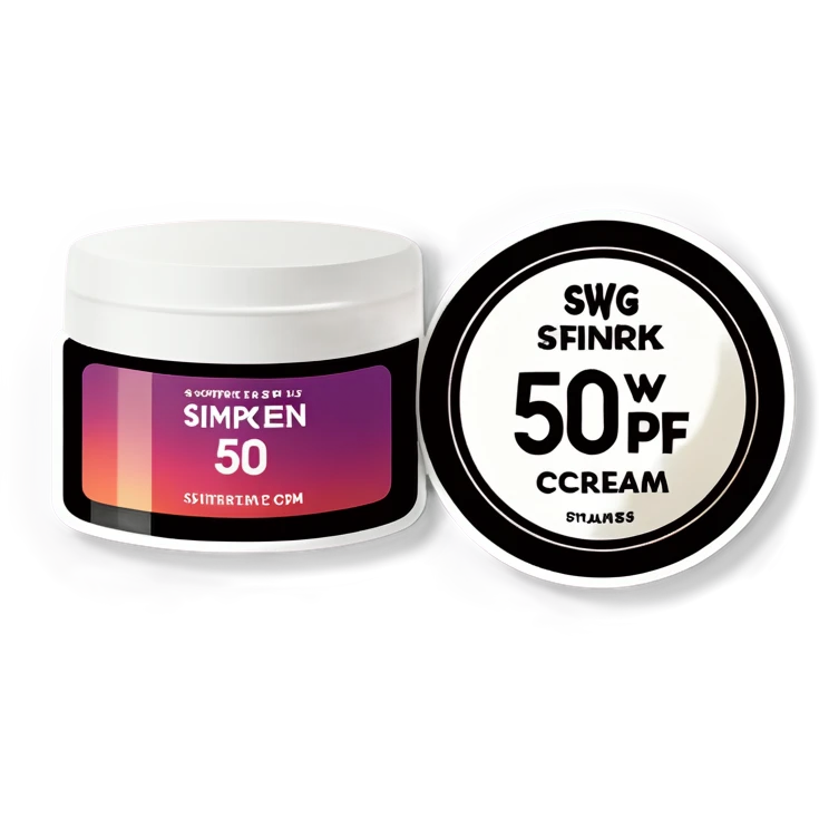 Aesthetic SPF 50 cream emoji