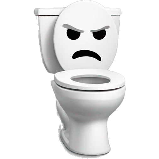 Angry toilet emoji