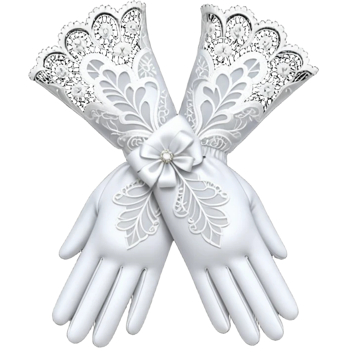 victorian age lace gloves emoji