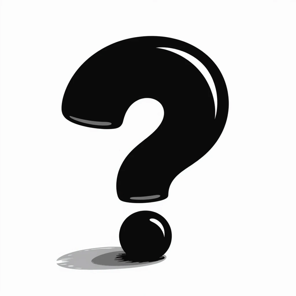 question mark with a shadowy background emoji