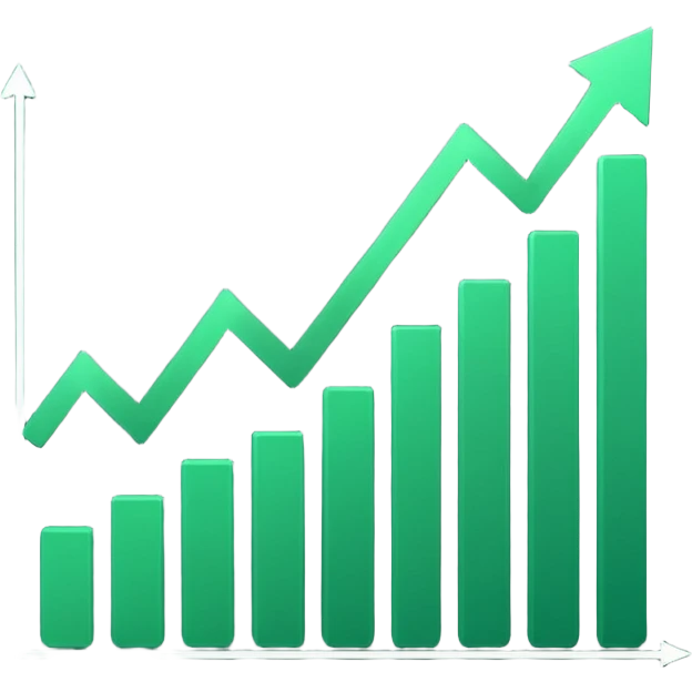 dark green growth graph emoji