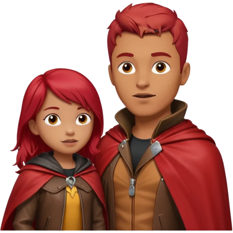 Lobo macho hablando con caperucita roja emoji