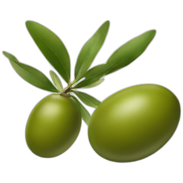 an olive touching an olive emoji