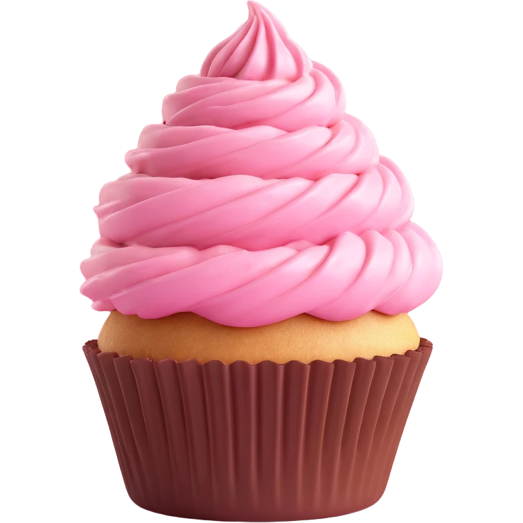cupcake with pink icing emoji