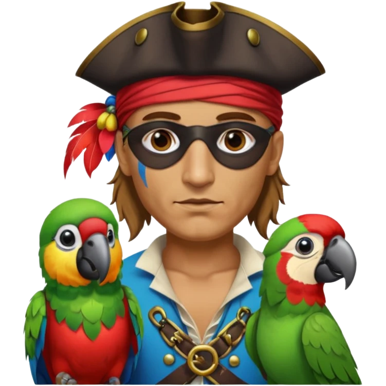 pirate and parrot emoji