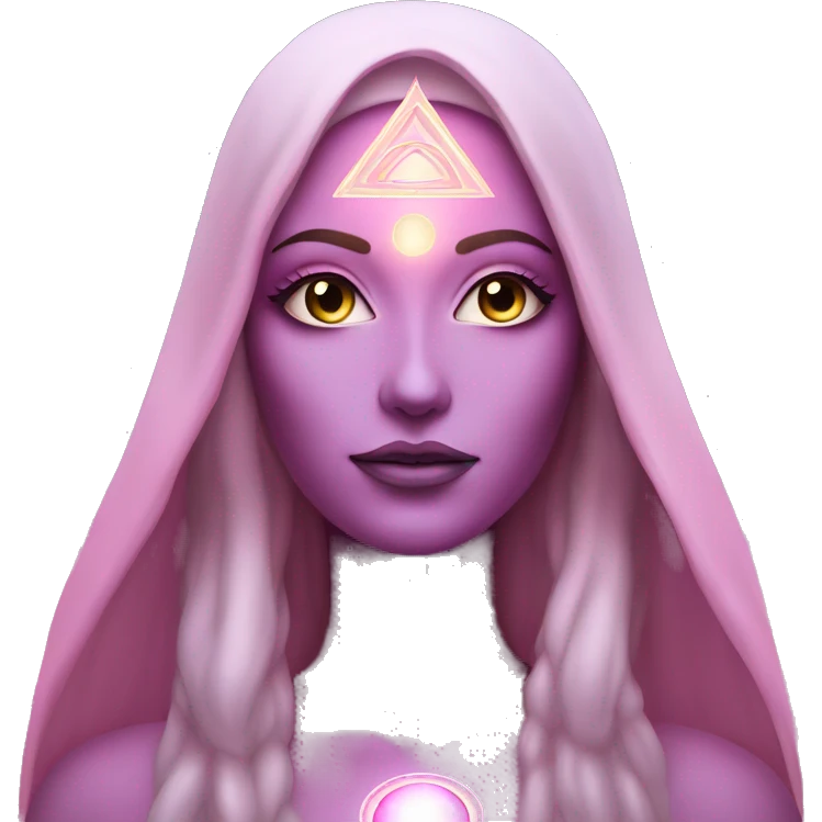 Pleiadian woman female third eye pink emoji