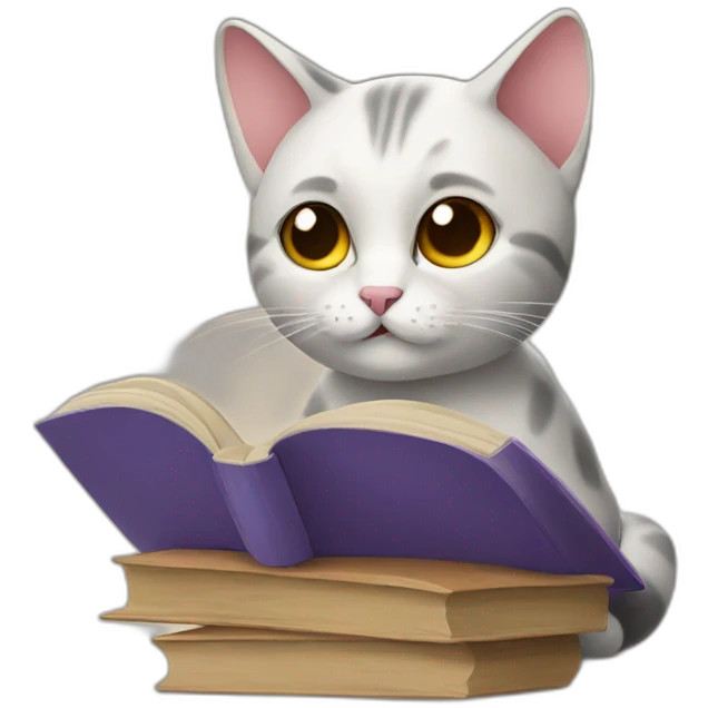 Reading cat emoji
