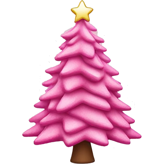 Pink Christmas tree  emoji