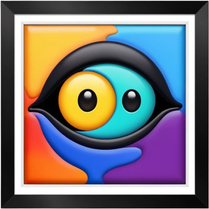 weird painting with a frame   emoji