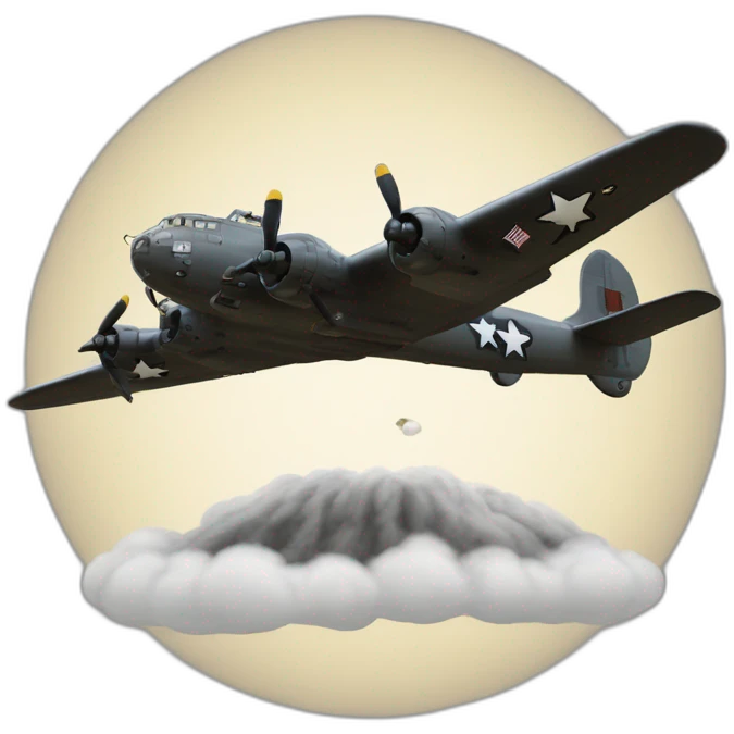 B-29 qui lache la bombe atomique sur Hiroshima emoji