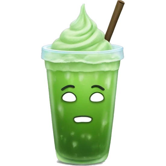 Iced matcha emoji