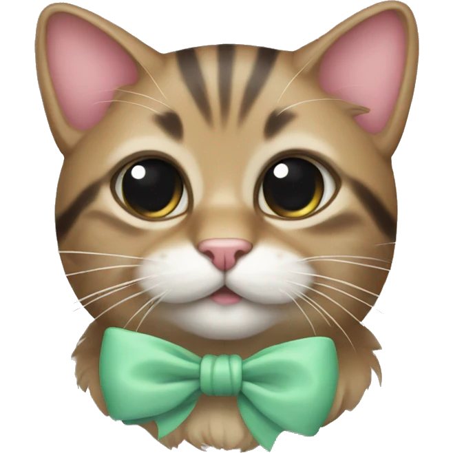 Cat with bow emoji