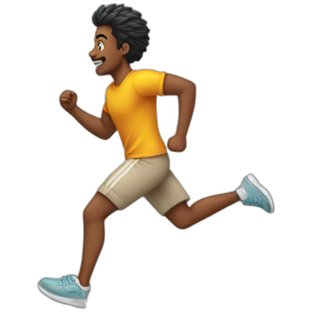 Running from the side in casual attire emoji