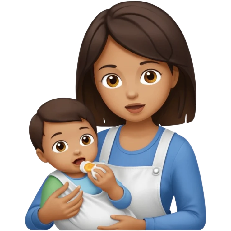woman pretending to eat baby emoji