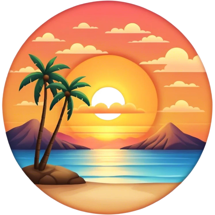 Beautiful sunset emoji