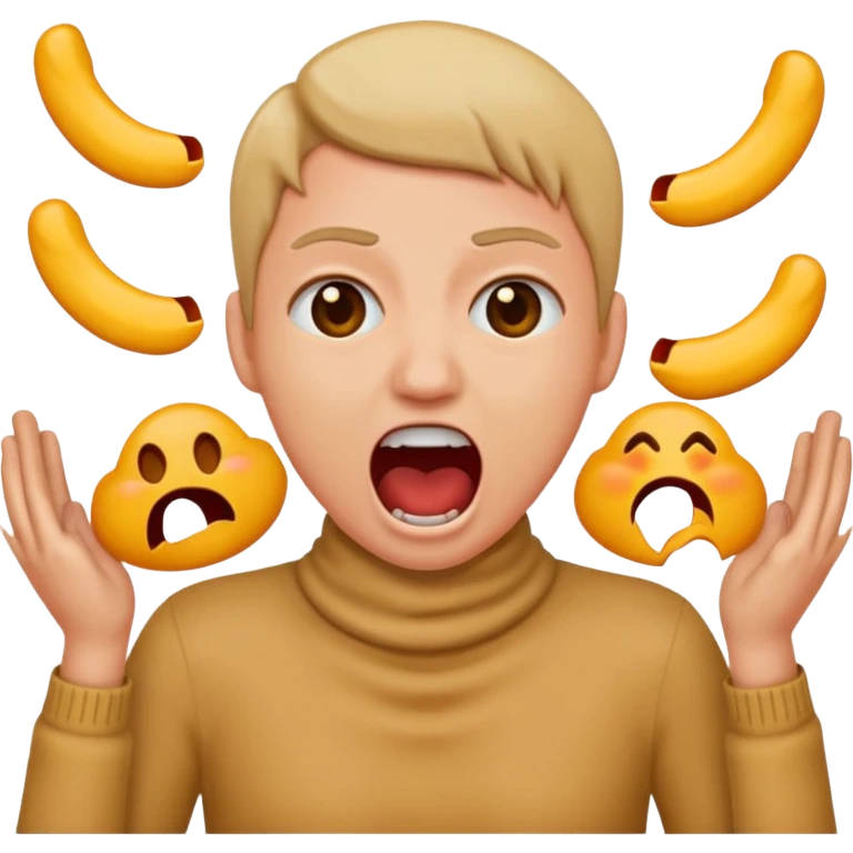 Holding neck screaming emoji emoji