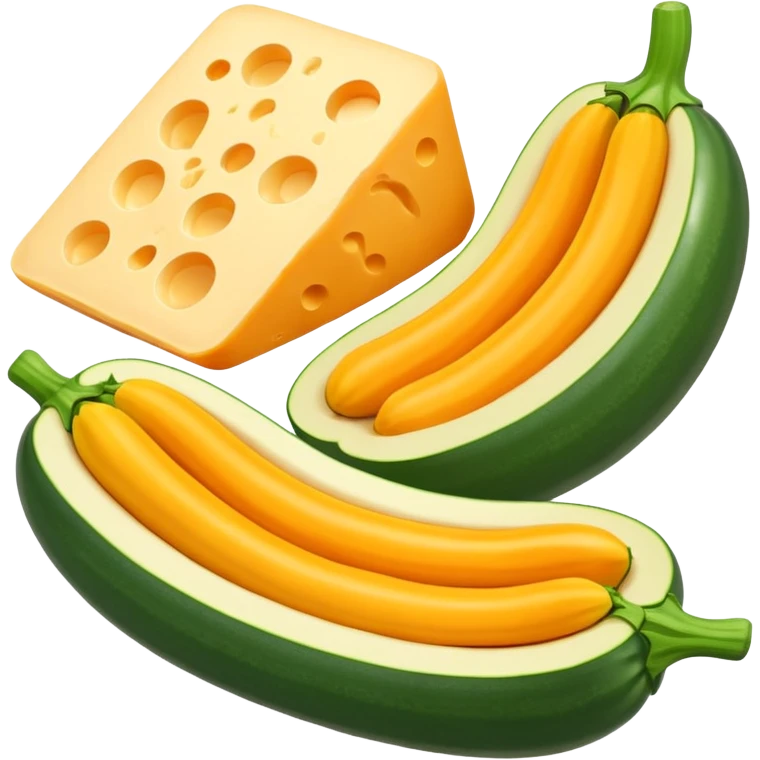 zucchini made out of cheese emoji