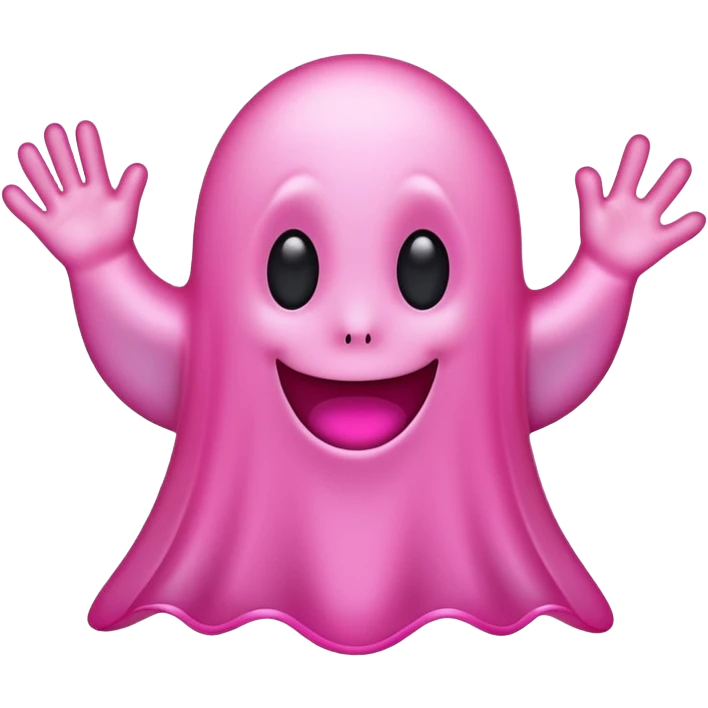 Funny pink ghost emoji  emoji