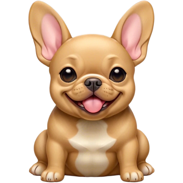 Cinematic Cute Yawning Fawn French Bulldog Portrait Emoji, Head tilted slightly with a dramatic, wide-open yawn, showcasing a sleek fawn coat with a refined texture, floppy ears slightly drooping, round dark eyes barely open in drowsy contentment, Simplified yet irresistibly adorable features, highly detailed, glowing with a soft, cozy glow, high shine, relaxed yet expressive, stylized with a touch of whimsy, bright and endearing, soft glowing outline, capturing the essence of a sleepy yet affectionate companion, so drowsy it feels like it could stretch out of the screen and curl up for a nap! emoji