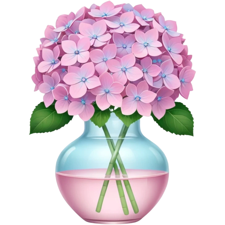 Pink Pastel Aesthetic Hydrangeas In A Vase emoji