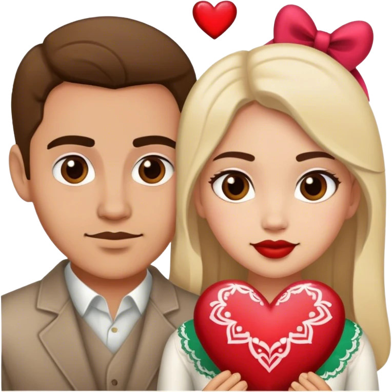 Whit guy dating a Mexican girl on Valentine's Day emoji