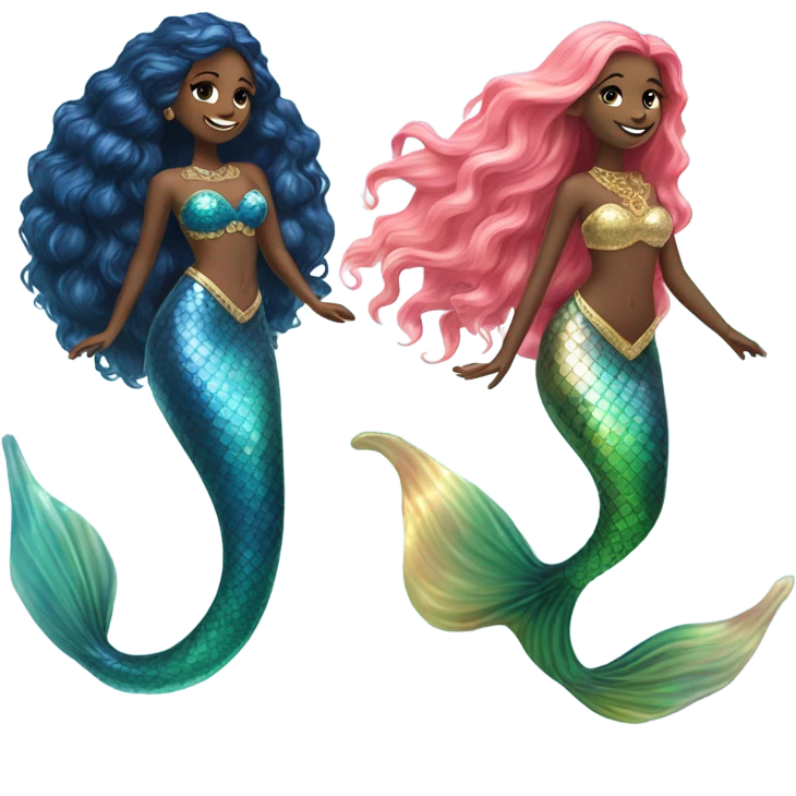 ￼ Berlin and Aviv as mermaids ￼ emoji