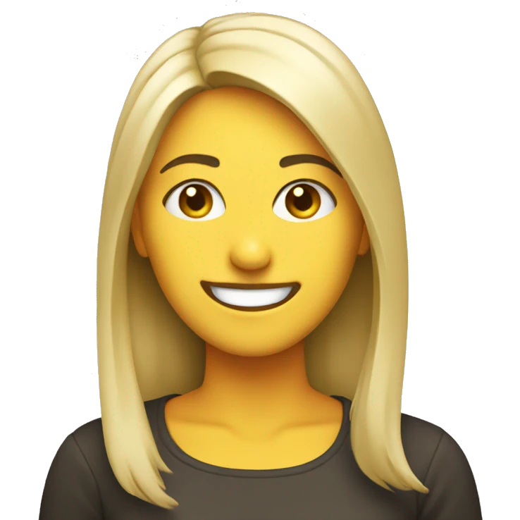 woman editor with smile emoji