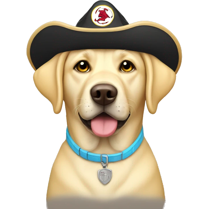 yellow lab with chiefs hat on emoji