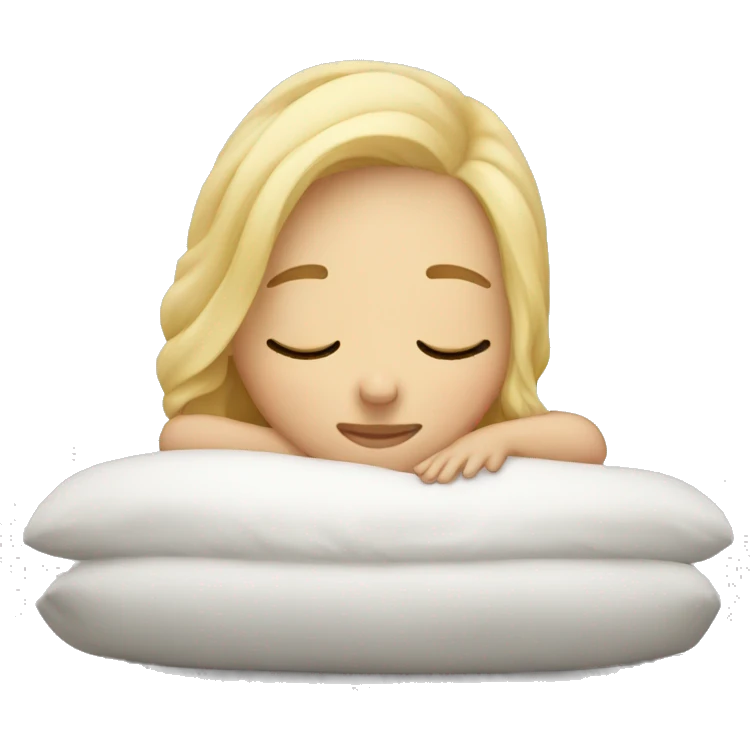 Blonde girl sleeping emoji