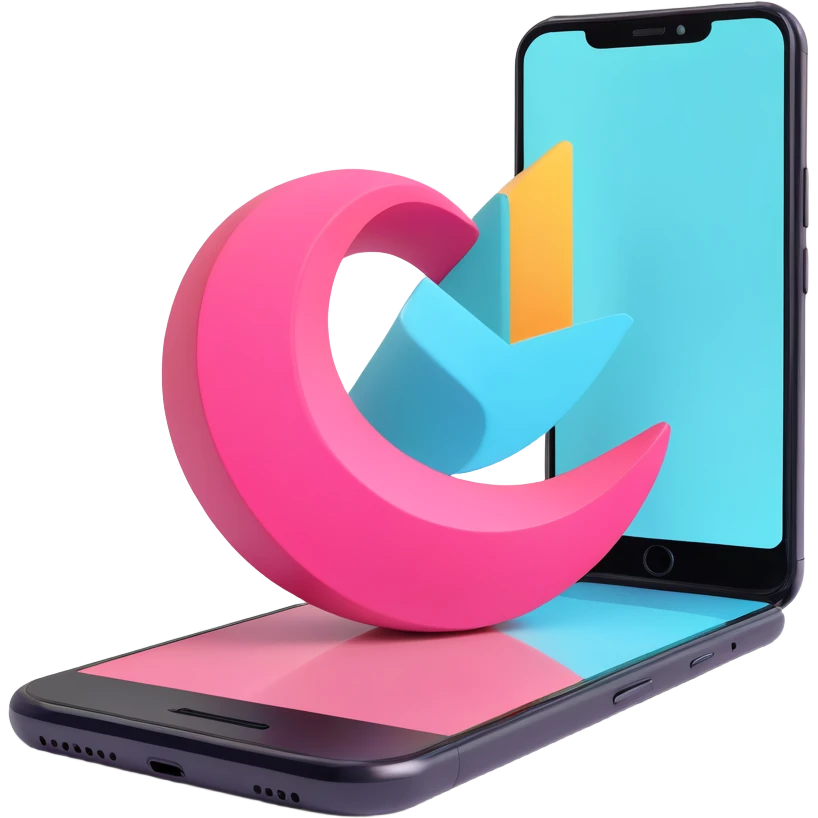 a smartphone with a tiktok video emoji