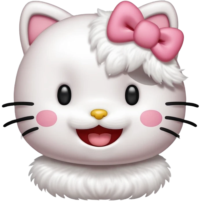 Hello Kitty laughing emoji