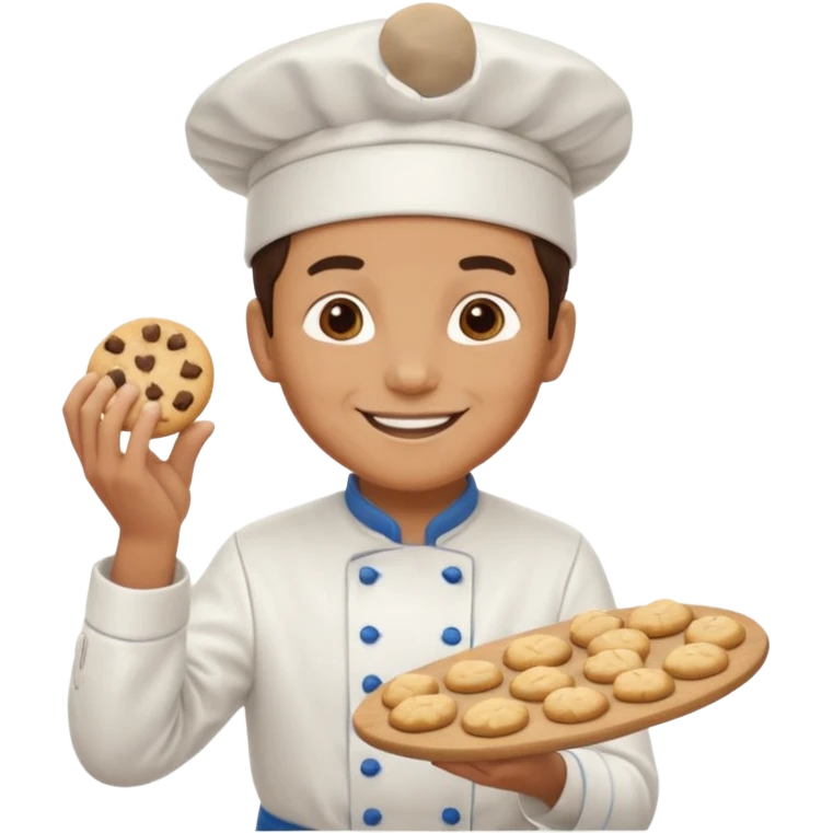 cocinera haciendo cookies emoji
