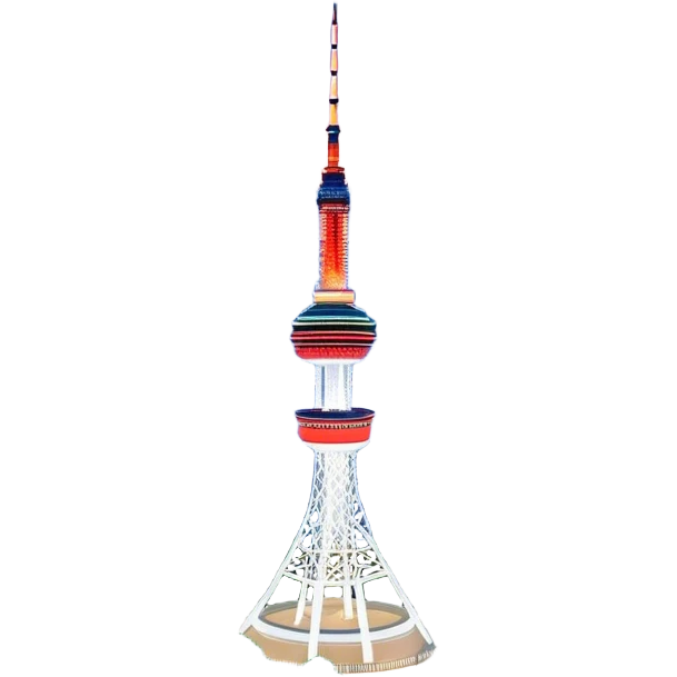 N Seoul Tower Landmark Emoji – Showing the tower atop Namsan Mountain with city lights in the background. emoji