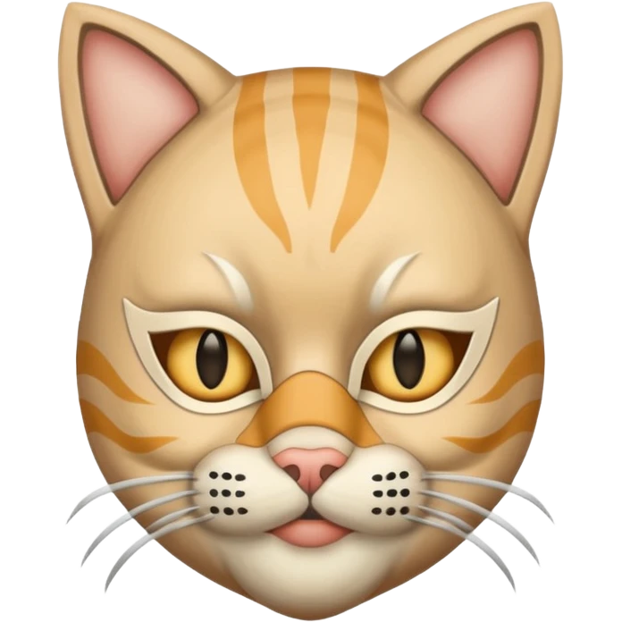 human waring cat half  mask
 emoji